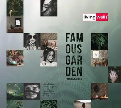 Produktbild von A.S. Création Tapetenbuch Famous Garden mit natürlichen Blütenranken, Blättern und Farnen