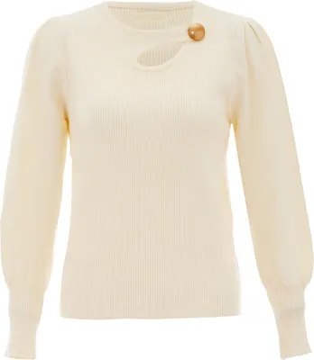 Produktbild von NAEMI damen strickpullover - wollweiss, XS/S