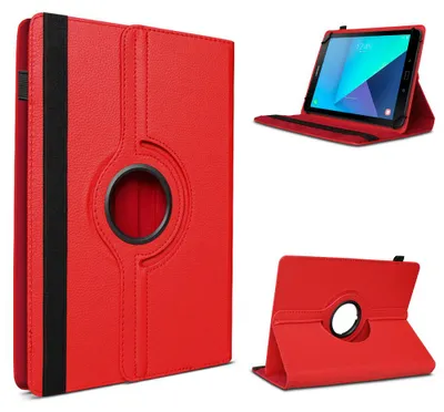 Produktbild von Schutzhülle für Samsung Galaxy Tab S3 S2 9.7 Tablet Hülle Tasche Case DrehbarFarbe 360 Uni:Rot