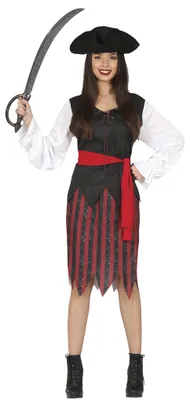 Produktbild von Guirca Piratenkostüm Für Damen Rot M Rot M