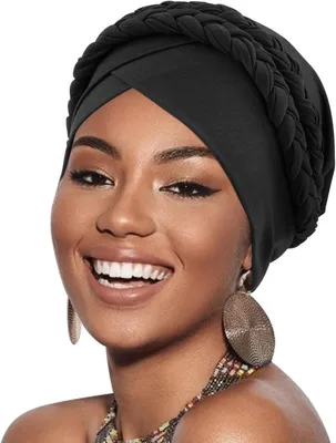 Immagine prodotto di Fasce per capelli da donna - Foulard per capelli già annodato - Copricapo intrecciato - Berretto