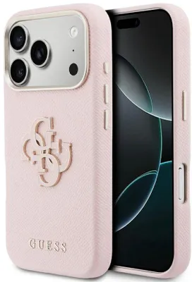 Productafbeelding van Guess Logo Hoes voor iPhone 17 Pro - Roze