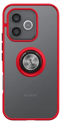 Immagine prodotto di Custodia per Honor 600 Lite con anello di supporto e fissaggio magnetico, colore rosso