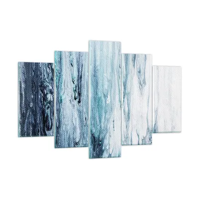 Produktbild von Bilder auf glas - 5 Teile - Abstraktion Prellung Blau - 150x100cm - Glasbilder - Wandbilder - Bilder - Wanddekoration aus Glas - Glas Bilder - Wandbild auf Glas - GEA150x100-4380