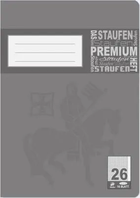 Produktbild von Staufen® Schulheft Premium Lineatur 26 kariert DIN A4 Außenrand, 16 Blatt