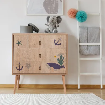 Produktbild von Skye Decor, City Trio Marin, Kommode, Mehrfarbig, 100 % MELAMINBESCHICHTETE SPANPLATTEN, 80 x 40 x 89 cm