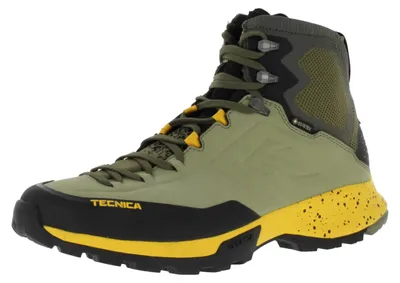 Produktbild von Tecnica Forge Hike Mid GTX wasserdichte und leichte Herren Wanderschuhe mit Goretex Membrane Dark Olive/Yellow EU 45