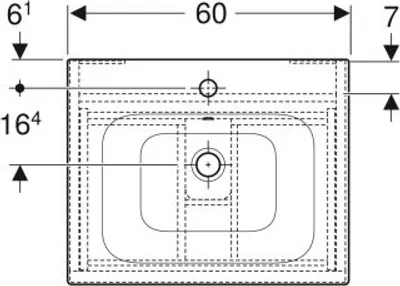 Produktbild von Geberit Renova Plan Set Waschtisch mit Unterschrank, 1 Schublade, 60x62,2x48cm, 501.915.JR.8