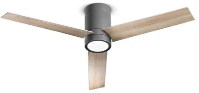Immagine prodotto di Ventilatore da Soffitto con luce Perenz 7185 GR CT Nero - Ø 132 cm, 3 Pale, 6 Velocità, Motore DC 40W, Silenzioso