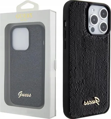 Immagine prodotto di Guess Guhcp15Lpsfdgsk Custodia rigida per Iphone 15 Pro 6.1 Czarny/Nero Sequin Script Metal