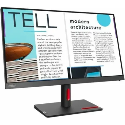 Produktbild von Lenovo ThinkVision S25e-30, 62,2 cm (24.5"), 1920 x 1080 Pixel, Full HD, LED, 6 ms, Grau