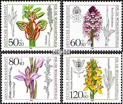 Produktbild von Briefmarken BRD (BR.Deutschland) 1984 Mi 1225-1228 (kompl.Ausgabe) postfrisch Orchideen