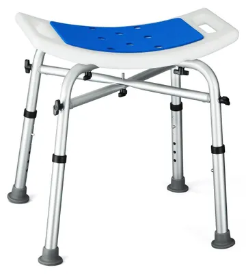 Immagine prodotto di Sgabello per doccia in alluminio - Altezza regolabile - Antiscivolo - 180 kg