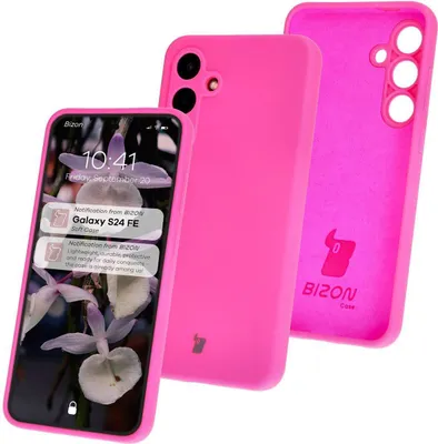 Produktbild von Bizon Soft Case für Galaxy S24 FE, Neonpink