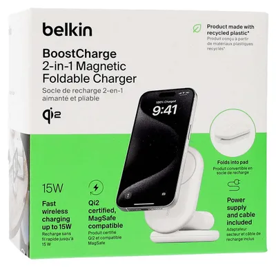 Immagine prodotto di Belkin BOOST Charge magnetico 15W 2in1 + alimentatore/USB-C ws.WIZ028vfWH