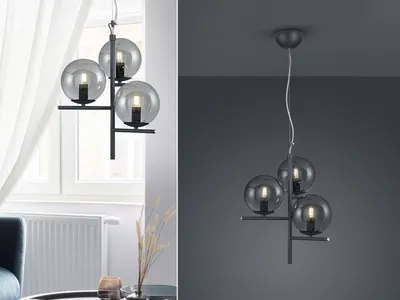Produktbild von pendelleuchte Pure40 cm Stahl/Glas 1 kg schwarz