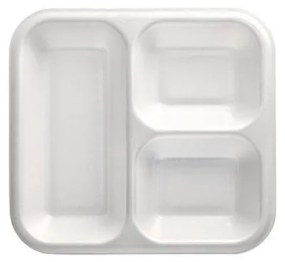 Produktbild von Siegelschalen, XPS 3-geteilt 1350 ml 4,2 cm x 24,5 cm x 26,5 cm weiss laminiert