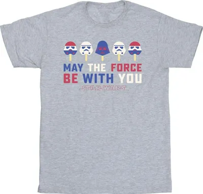 Produktbild von Star Wars: A New Hope - "May The Force Ice Pops" T-Shirt für Herren BI46774 (S) (Grau)