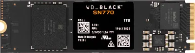Zdjęcie produktu dla Western Digital Black SSD 1TB SN770 NvMe WDS100T3X0E