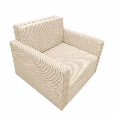 Produktbild von Sessel BETO - Schlafsessel Klappsessel mit Schlaffunktion – Cord Beige