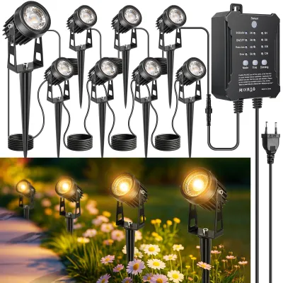 Productafbeelding van LED Tuinspots Buiten met Grondspies, Set van 8, 24 V Tuinverlichting