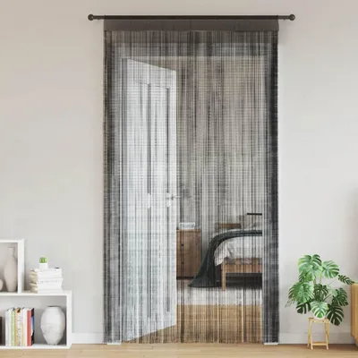 Obrázok produktu pre vidaXL String závesy 2 ks 100 x 250 cm čierna