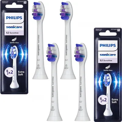 Produktbild von Philips Elektrische Zahnbürstenaufsätze S2 HX6054 Sensitive, 4 Stück
