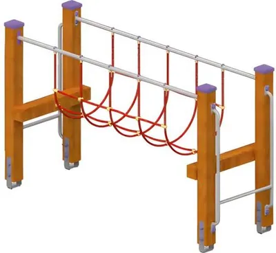 Produktbild von Spielplatz Hängebrücke  Schwebebalken Balancierbrücke Kletterbrücke Wackelbalken