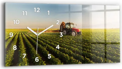 Produktbild von Wallfluent Wanduhr – Stilles Quarzuhrwerk - Uhr Dekoration Wohnzimmer Schlafzimmer Küche - Zifferblatt - weiße Zeiger - 60x30 cm - Stangensprühtraktor