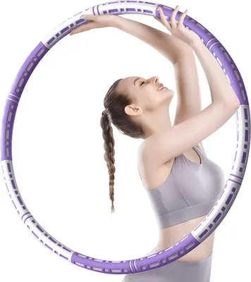 Produktbild von Hula Hoop Reifen Erwachsene, Hula Hoop 6 Abschnitt Abnehmbares Sport Fitness Hoola Hoop Reifen 1.2 Kg Kinder für Gewichtsreduktion,Abnehmen,Massage,Bauchformung