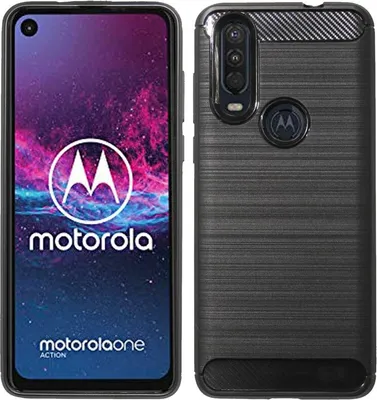 Obrázok produktu pre Silikónové puzdro Carbon kompatibilné s MOTOROLA ONE ACTION TPU Case Soft Mobile Phone Case Cover Protective Cover Black