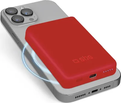 Obrázok produktu pre SBS TEBB5000MAG1CR, 5000 mAh, Lítium polymér (lipo), Bezdrôtové nabíjanie, Červená