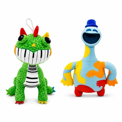 Produktbild von Wiztex Doey Pianosaurus Kuscheltiere Set Playtime Plüschfigur - Doey Pianosaurus Nightmare Critters Stofftier Geschenk Spielzeug Set