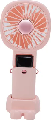Zdjęcie produktu dla Przenośny ręczny wentylator Power Bank Cichy wiszący na szyi wentylator biurkowy USB do użytku na zewnątrz i w podróży Różowy
