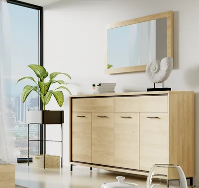 Zdjęcie produktu dla MINIO go for it, lustro ścienne 115 x 70 cm COMO 10 Naturalny kolor Hikora