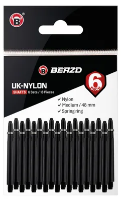 Produktbild von BEAZD 6-Pack Nylon Shaft - s/schw. -- 1 Stck
