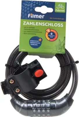 Produktbild von Filmer 43007 Zahlenschloss 4-Ringe 120/10 Level 4