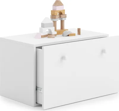 Obrázok produktu pre raumhirsch, hracie schránky INGA, úložná skrinka na hračky s zásuvkou, úložný box, komoda do detskej izby, biela