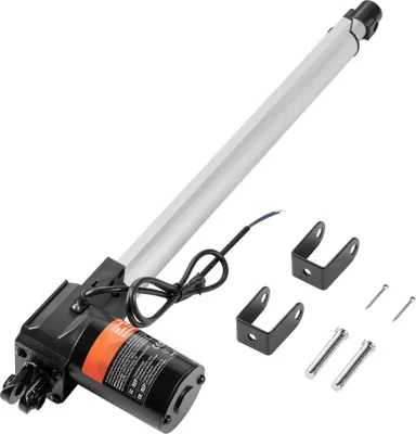Image de 6000N Actionneur linéaire DC 12V - Moteur électrique linéaire 400mm de course - IP44 Ouverture de porte électrique - Niveau sonore ≤50dB - 5mm/s de vitesse de déplacement - Technique linéaire Actionneur de réglage