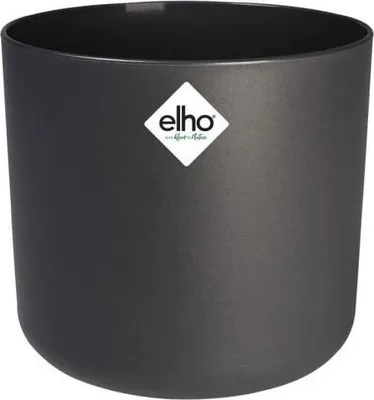Image de Pot de fleurs rond Elho B.FOR Soft, Plastique, Ø29.5 x H27.6 cm, Anthracite