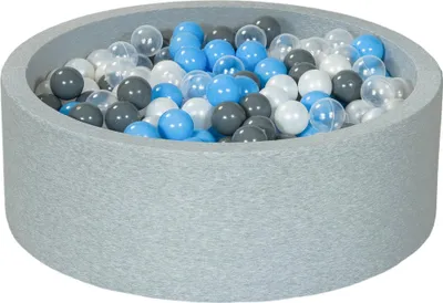 Produktbild von Bällebad Playground + 450 Perlenbälle, transparent, grau, hellblau
