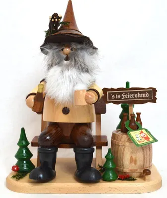 Produktbild von Rauchfigur Wichtel Feierabend auf Bank 21x13x27 (BxTxH)