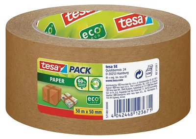 Obrázek produktu pro Tesa Pack Paper eco logo lepicí páska na obaly 50m x 50mm balení 3 ks