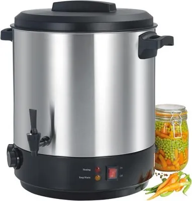 Image de Stérilisateur de bocaux électrique cuve inox avec robinet et minuteur 31l 2100w - Nature&saveurs - NS-ST31IN -