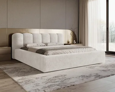 Produktbild von Chilly Möbel Design Bett Capri - Komfort Polsterbett mit Bettkasten, Metallrahmen, Stauraum und gepolstertem Kopfteil 160x200 cm / Monte / Beige