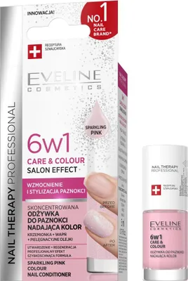 Image de Nail Therapy Professional 6in1 Care & Colour conditionneur d'ongles concentré Sparkling Pink 5ml