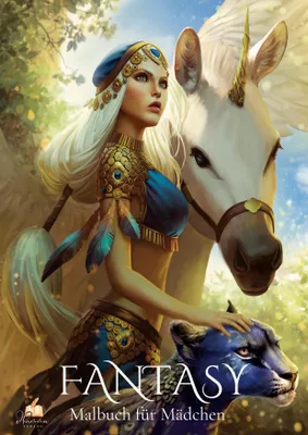 Produktbild von Fantasy - Malbuch für Mädchen ab 10 Jahren mit 50 handgezeichneten Ausmalmotiven
