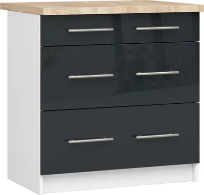 Obrázok produktu pre AKORD Furniture Factory KS0POLIBIAGRAFPOL3S015, Biela, 16 mm, 3 zásuvka/zásuviek, 460 mm, 800 mm, 850 mm