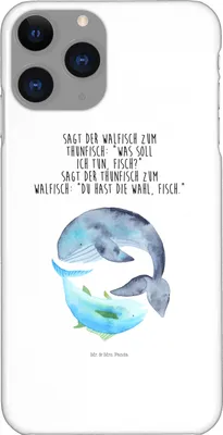Produktbild von Mr. & Mrs. Panda Iphone 11 Pro Handyhülle Walfisch Thunfisch - Weiß - Geschenk, Lustige Sprüche, Handy Case, Spruch Des Tages, Tunfisch, Flachwitz, Wahl, Lustig, Witz