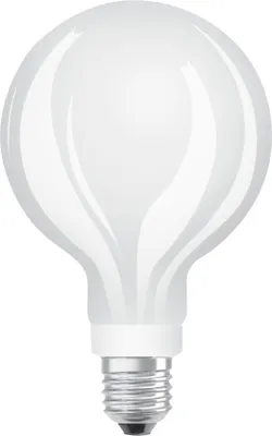A studio shot of a white LED light bulb.